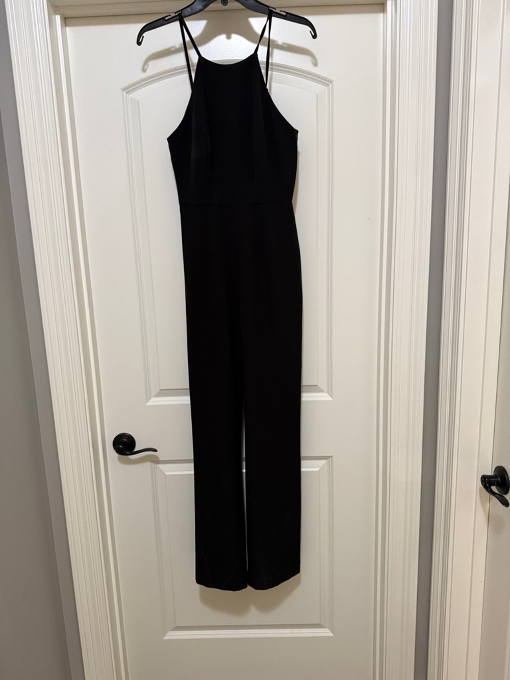 Gianni Bini Black Halter-Strap Wide-Leg Jumpsuit